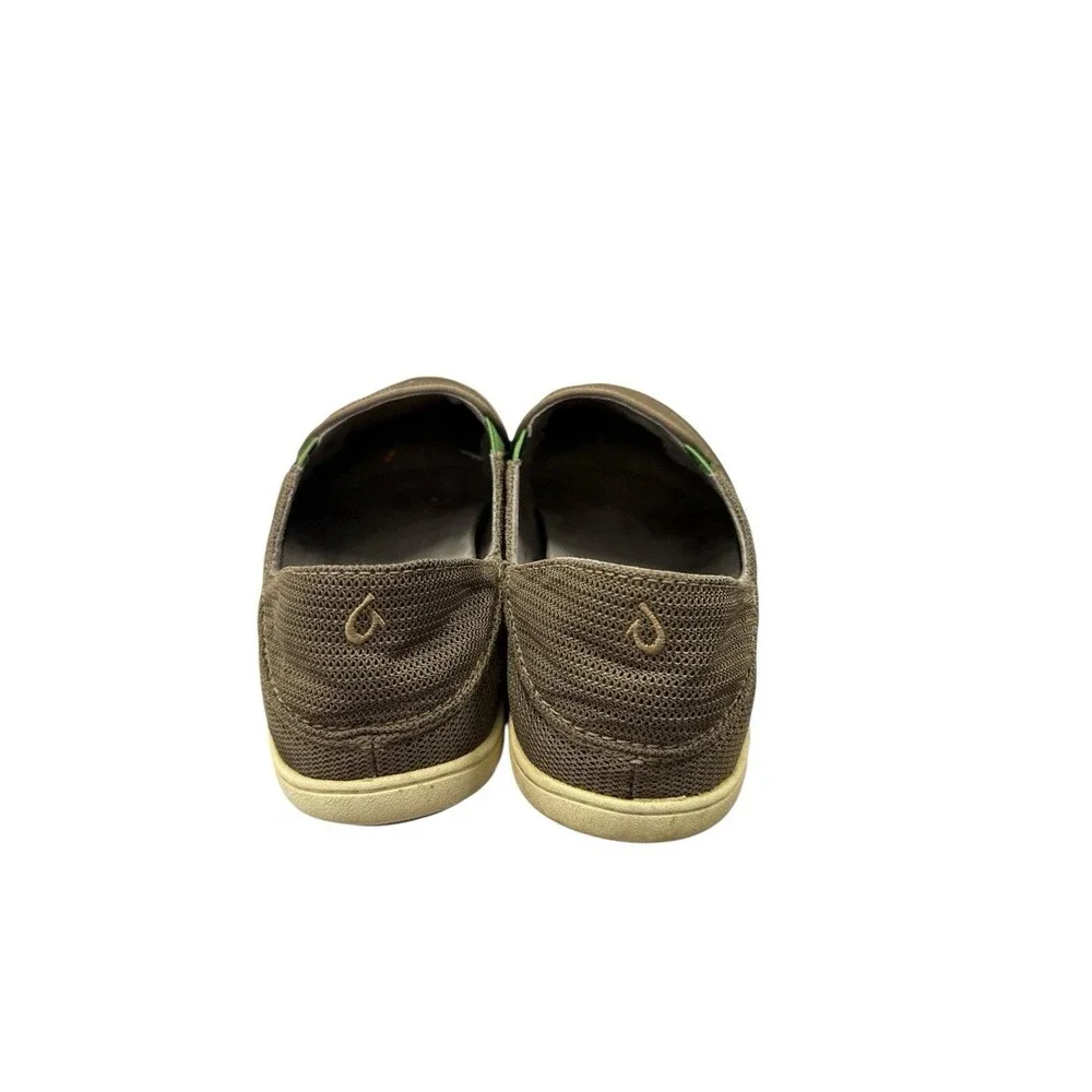 OluKai Nohea Mesh Men's 10 M Shoes Brown Slip-On Loafer 10188-13AP